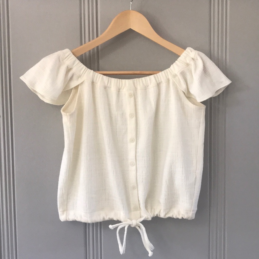 Madewell Soft Cotton button you top